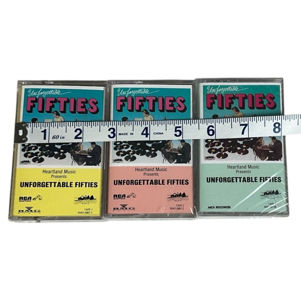 RCA Heartland Music Unforgettable Fifties Cassette Compilation Album NWT 3 Tapes - Picture 4 of 5
